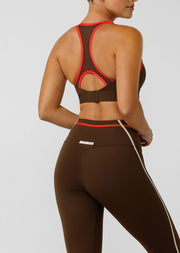 Lorna Jane Keep Your Cool Sports Bra - Espresso Multi