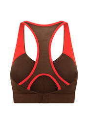 Lorna Jane Keep Your Cool Sports Bra - Espresso Multi