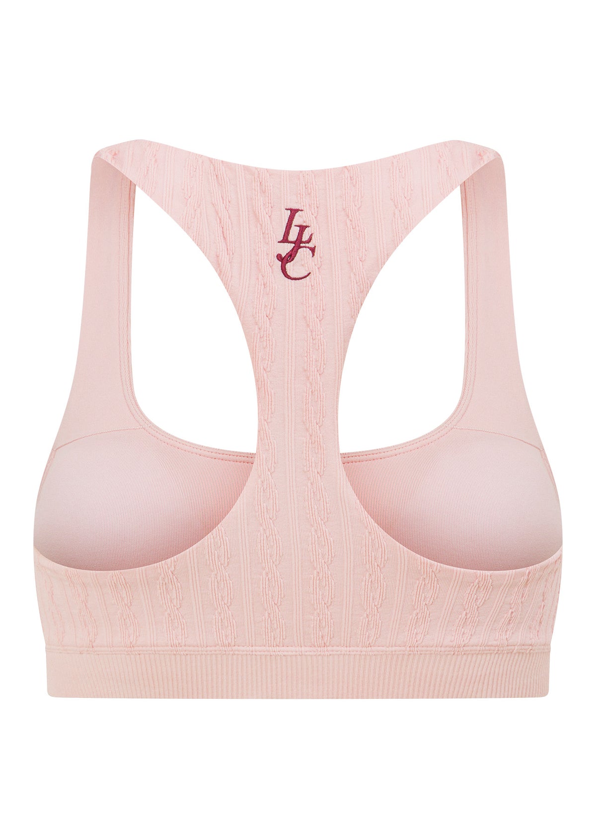 Lorna Jane Cable Seamless Sports Bra - Pale Peony