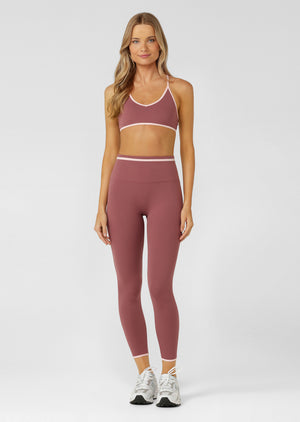 Lorna Jane One To Watch Sports Bra - Dark Rose Blush