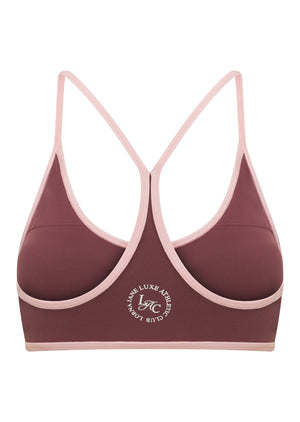 Lorna Jane One To Watch Sports Bra - Dark Rose Blush