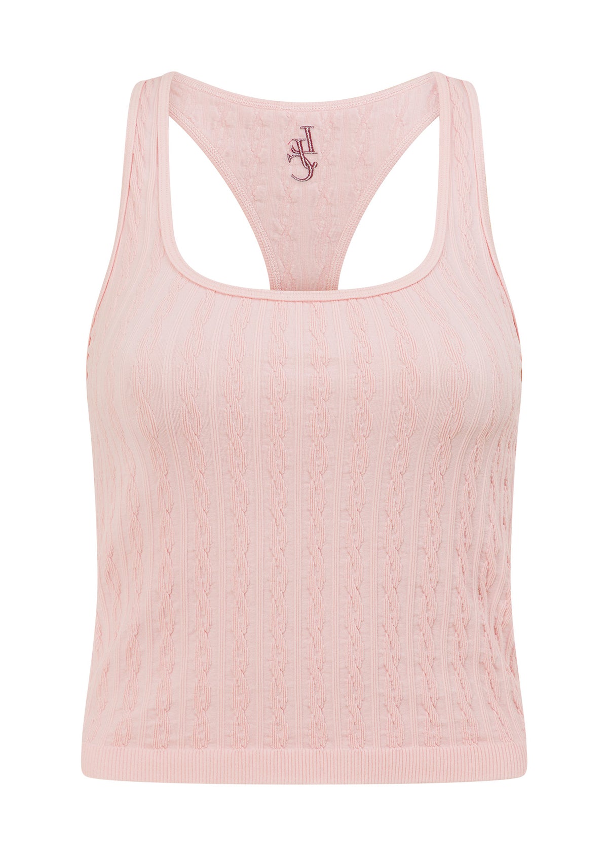 Lorna Jane Cable Seamless Tank - Pale Peony