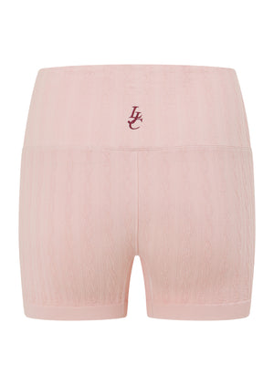 Lorna Jane Cable Seamless 7cm Bike Shorts - Pale Peony