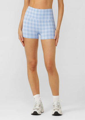 Lorna Jane Sweetheart Gingham Seamless 7cm Bike Shorts - Sweetheart Gingham
