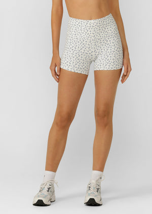 Lorna Jane Provincial Floral Rib 12cm Bike Shorts - Provincial Floral Print