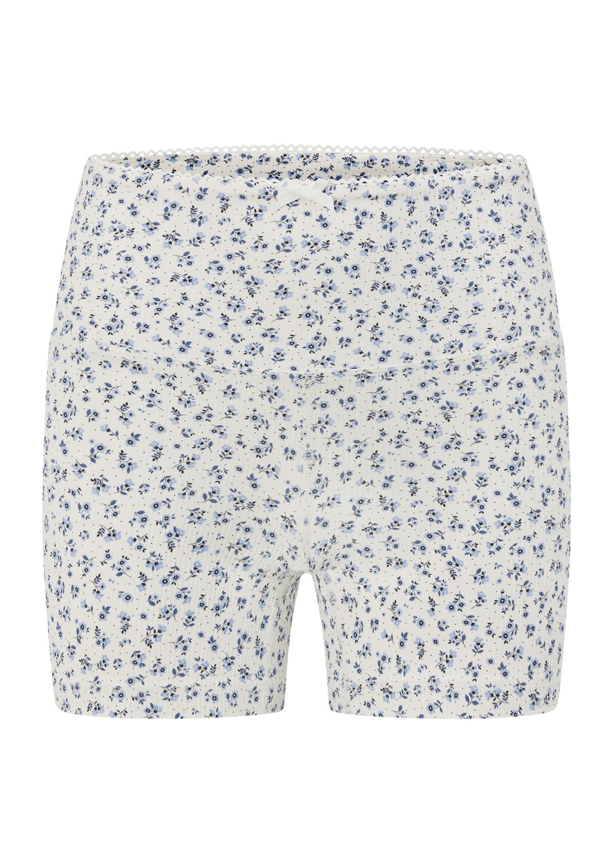 Lorna Jane Provincial Floral Rib 12cm Bike Shorts - Provincial Floral Print