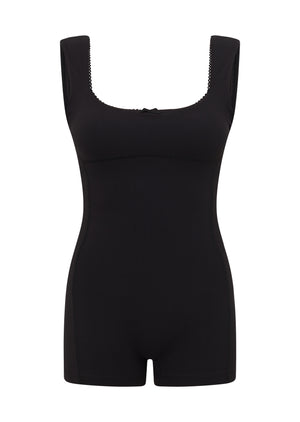 Lorna Jane Off Duty Luxe Rib Bodysuit - Black