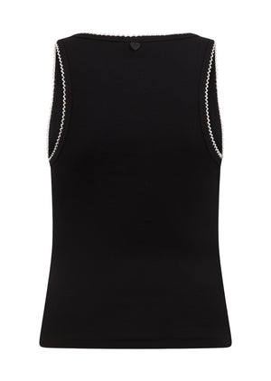 Lorna Jane Pretty Sweet Rib Tank - Black