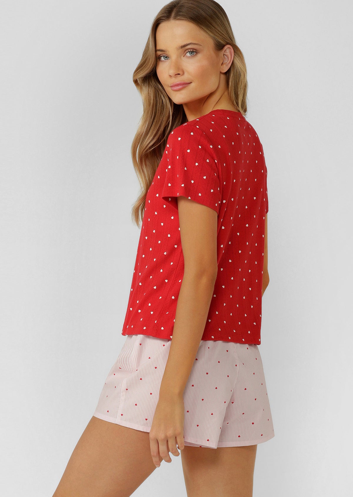 Lorna Jane Mi Amour Pointelle T-Shirt - Mi Amour Print