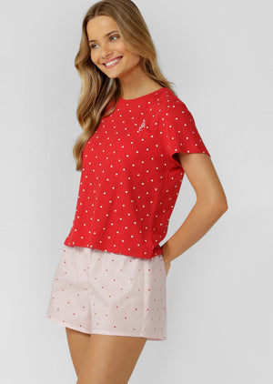 Lorna Jane Mi Amour Pointelle T-Shirt - Mi Amour Print