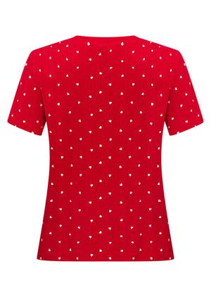 Lorna Jane Mi Amour Pointelle T-Shirt - Mi Amour Print