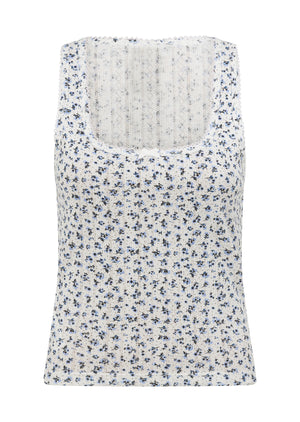 Lorna Jane Provincial Floral Pointelle Tank - Provincial Floral Print