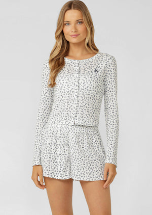 Lorna Jane Provincial Floral Pointelle Cardigan - Provincial Floral Print