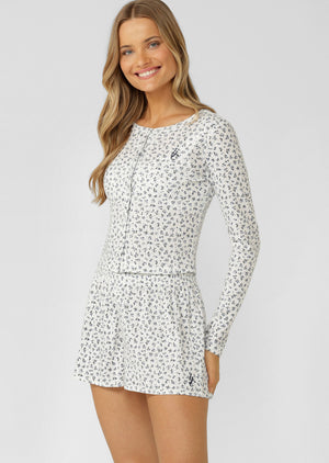 Lorna Jane Provincial Floral Pointelle Cardigan - Provincial Floral Print