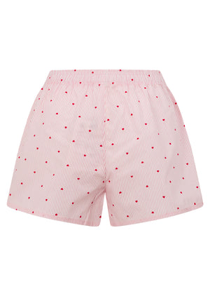Lorna Jane Love Stripe Shorts - Stripe Heart Print