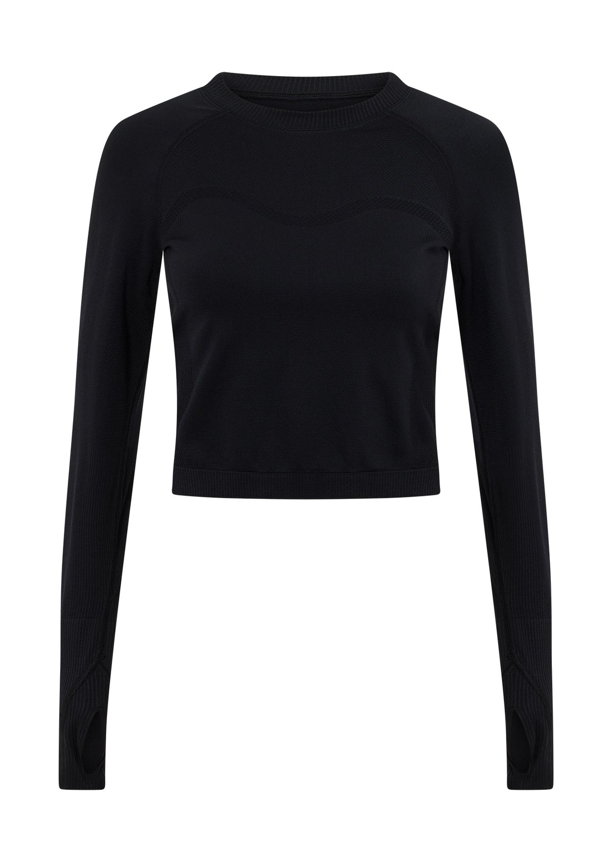 Lorna Jane Dynamic Seamless Cropped Long Sleeve Top - Black