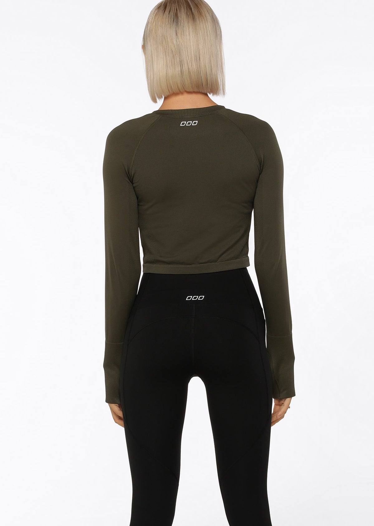 Lorna Jane Dynamic Seamless Cropped Long Sleeve Top - Luxury Green