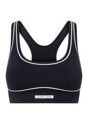 Lorna Jane Retro Track High Support Sports Bra - Midnight Blue