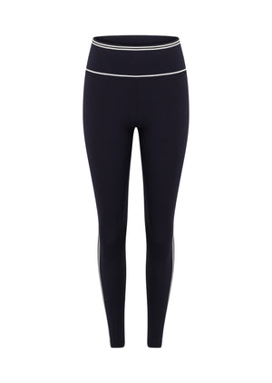 Lorna Jane Retro Track Ankle Biter Leggings - Midnight Blue