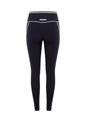 Lorna Jane Retro Track Ankle Biter Leggings - Midnight Blue