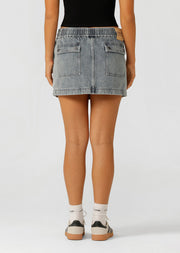 Lorna Jane Two Tone Denim Flashdance Skirt - Washed Denim