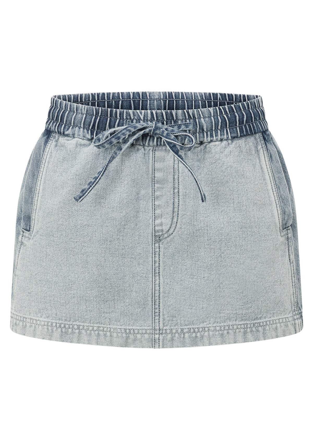 Lorna Jane Two Tone Denim Flashdance Skirt - Washed Denim