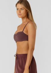 Lorna Jane Irresistible Luxe Rib Sports Bra - Amethyst Shadow