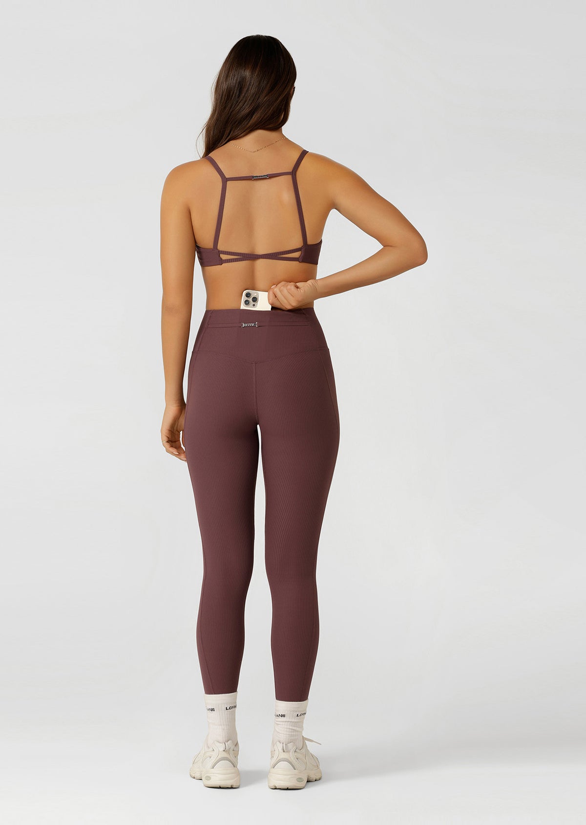 Lorna Jane Irresistible Luxe Rib Full Length Leggings - Amethyst Shadow
