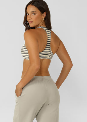 Lorna Jane Retro Stripe Sports Bra - Retro Stripe