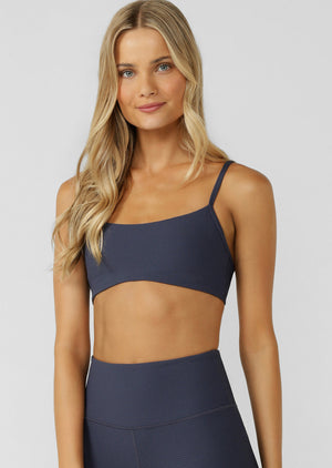 Lorna Jane Downtime Waffle Sports Bra - Ash Blue