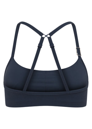 Lorna Jane Downtime Waffle Sports Bra - Ash Blue