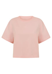 Lorna Jane Go-To Classic Crop T-Shirt - Pale Peony