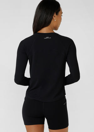 Lorna Jane Training Day Long Sleeve Active Top - Black