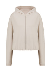 Lorna Jane Cloud Nine Spacer Zip Through Hoodie - Ivory