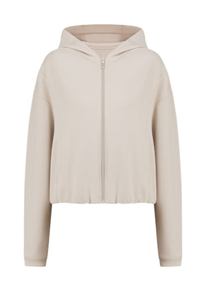 Lorna Jane Cloud Nine Spacer Zip Through Hoodie - Ivory