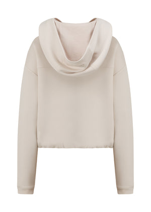 Lorna Jane Cloud Nine Spacer Zip Through Hoodie - Ivory