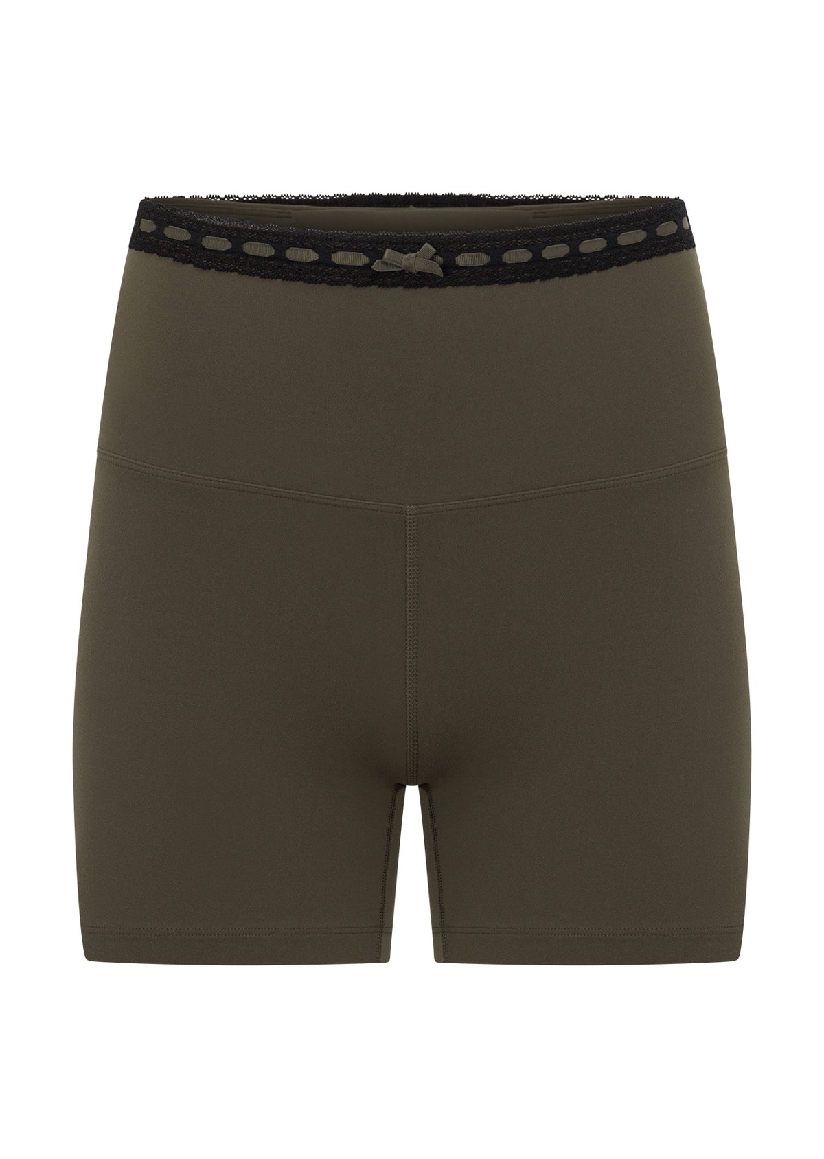 Lorna Jane In The Moment 12cm Bike Shorts - Dark Khaki Haze