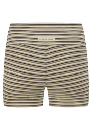 Lorna Jane Retro Stripe 9cm Cheeky Bike Shorts - Retro Stripe
