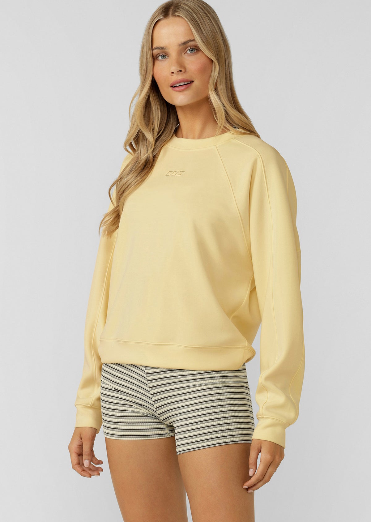 Lorna Jane Cloud Nine Spacer Sweatshirt - Lemon Cream