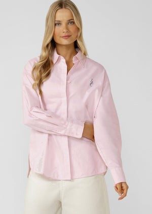 Lorna Jane Signature Long Sleeve Shirt - Pale Peony