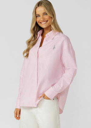 Lorna Jane Signature Long Sleeve Shirt - Pale Peony