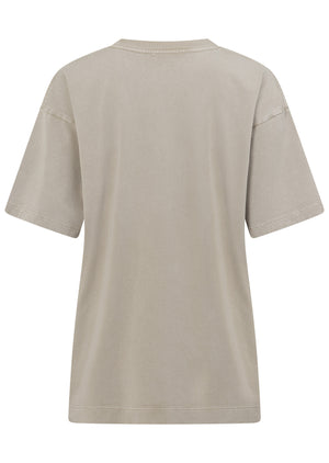 Lorna Jane Campus Washed Vintage T-Shirt - Washed Sea Salt