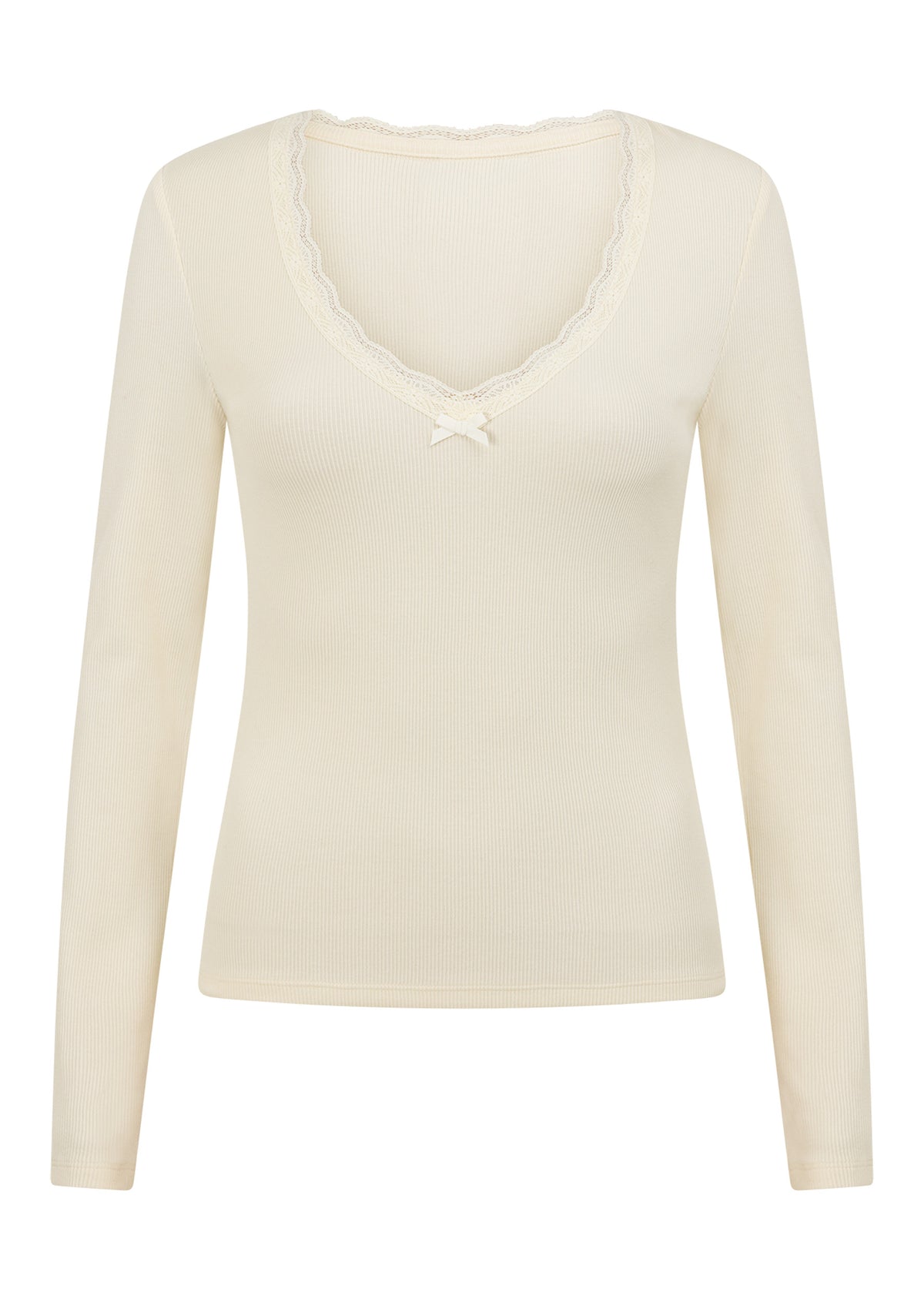 Lorna Jane In The Moment Long Sleeve Rib Top - Cream