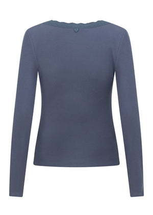 Lorna Jane In The Moment Long Sleeve Rib Top - Shadow