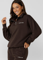 Lorna Jane Streamline Quarter Zip Sweat - Volcano