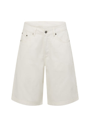 Lorna Jane Off Duty Vintage Wash Denim Shorts - Vintage White