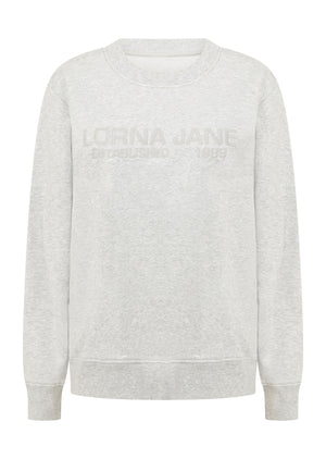 Lorna Jane Iconic Sweat - Light Grey Marl