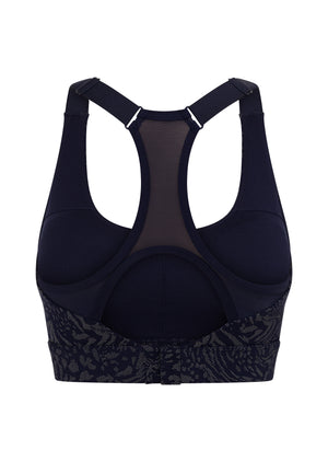 Lorna Jane V-Max Reflective Sports Bra - Reflective French Navy