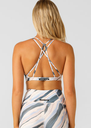Lorna Jane Horizon Haze All Day Sports Bra - Blurred Lines Print