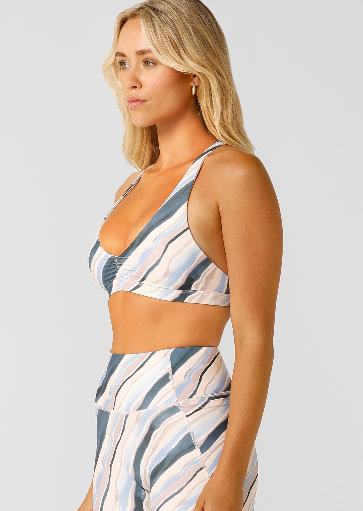 Lorna Jane Horizon Haze All Day Sports Bra - Blurred Lines Print